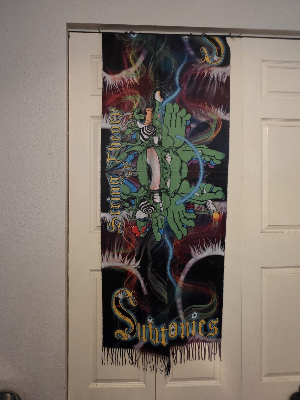 String Theory Multicolor Wall Tapestry - Green